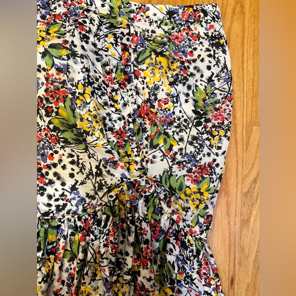 Edme & Esyllte cream black and primary color led floral cinched pencil skirt - Picture 4 of 5